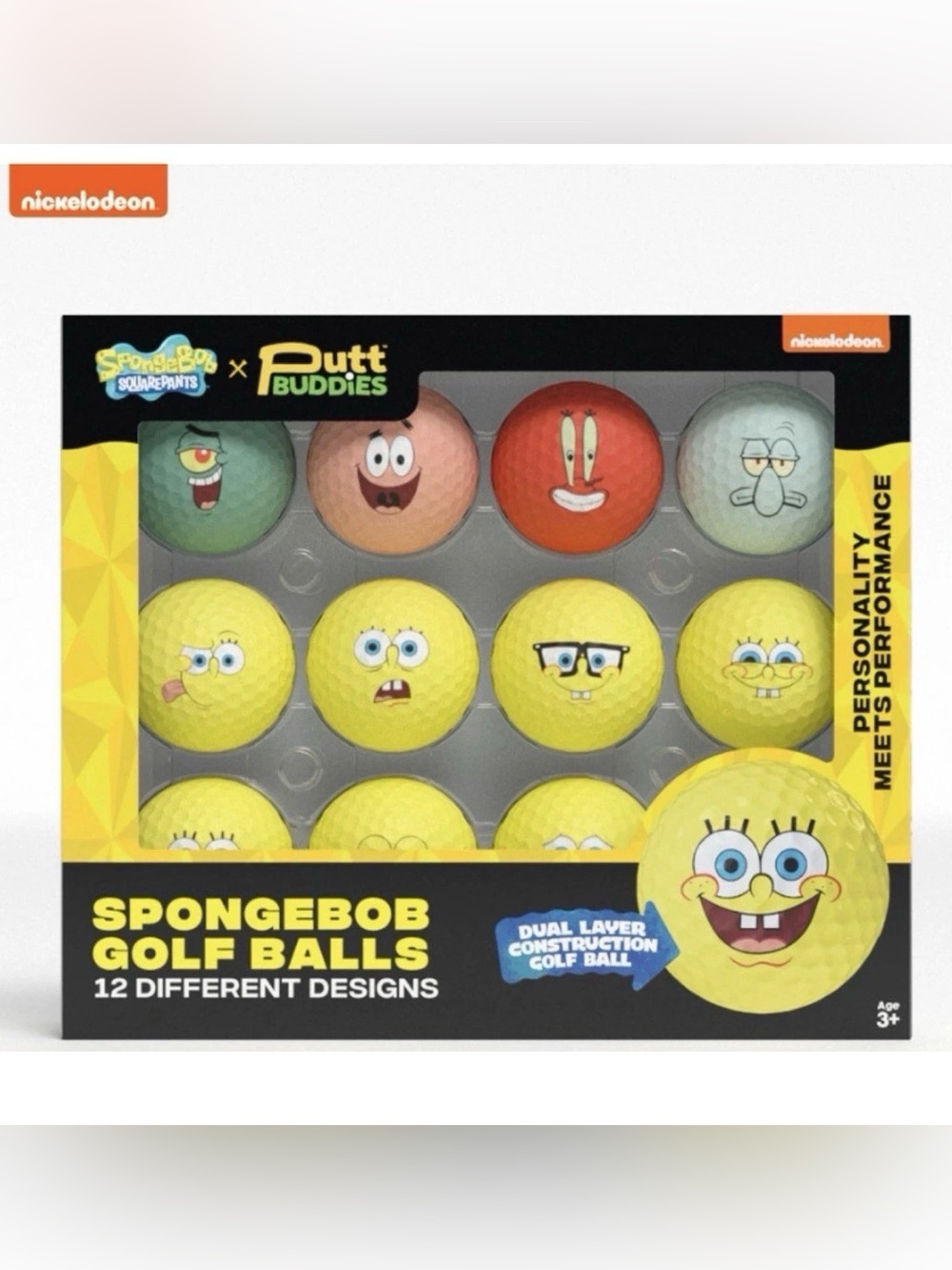 SpongeBob Golf Balls Nickelodeon NEW Set of 12